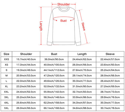 Size Chart - Lightweight Sweater