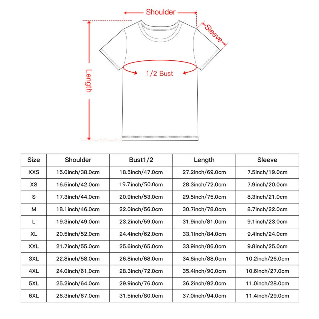 SplodeSoft Size Chart