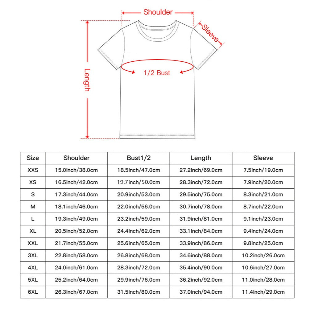 athletic mesh t-shirt size chart